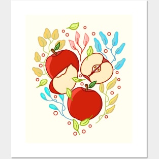 Apple Fruits Floral Posters and Art